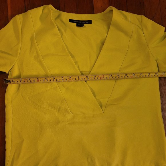Neon Yellow Green Tunic - French Connection sz XS -Small - Picture 4 of 9